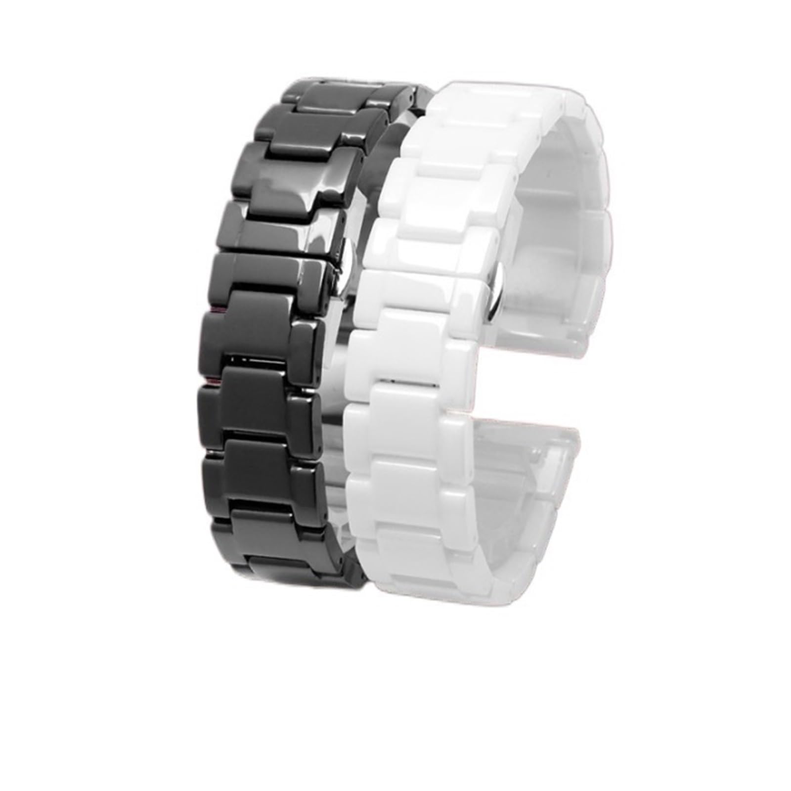 Cinturino universale in ceramica di colore brillante, 18 mm, 20 mm, unisex, adatto per smart watch al quarzo (bianco, 20 mm)