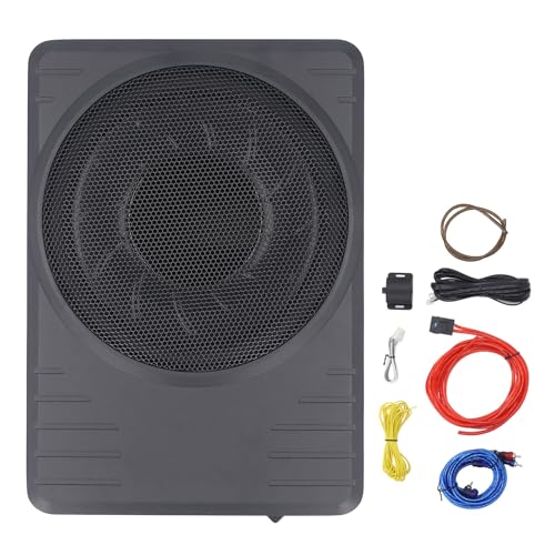 Torvex bajo el subwoofer del asiento, subwoofer alimentado por 10 pulgadas con un amplificador incorporado 600W para camiones para automóviles, altavoz de bajo delgado, de