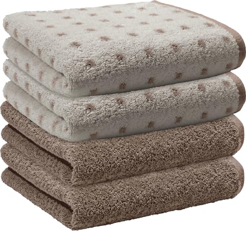 Erwin Müller Handtuch Sigmaringen 4er-Pack Walk-Frottier Natur Größe...