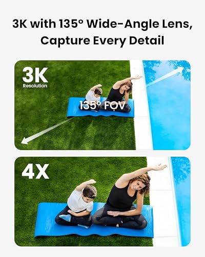 Image of Solar Security Camera Outdoor Wireless, 5MP(3K) Color Night Vision, Battery Powered PIR Motion Detection,2.4GHz WiFi Cameras for Home Surveillance, Light and Sound Alarm, 2-Way Audio, Waterproof
