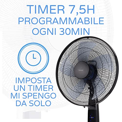 Bimar AMA12 Ventilatore a Piantana con 5 Pale
