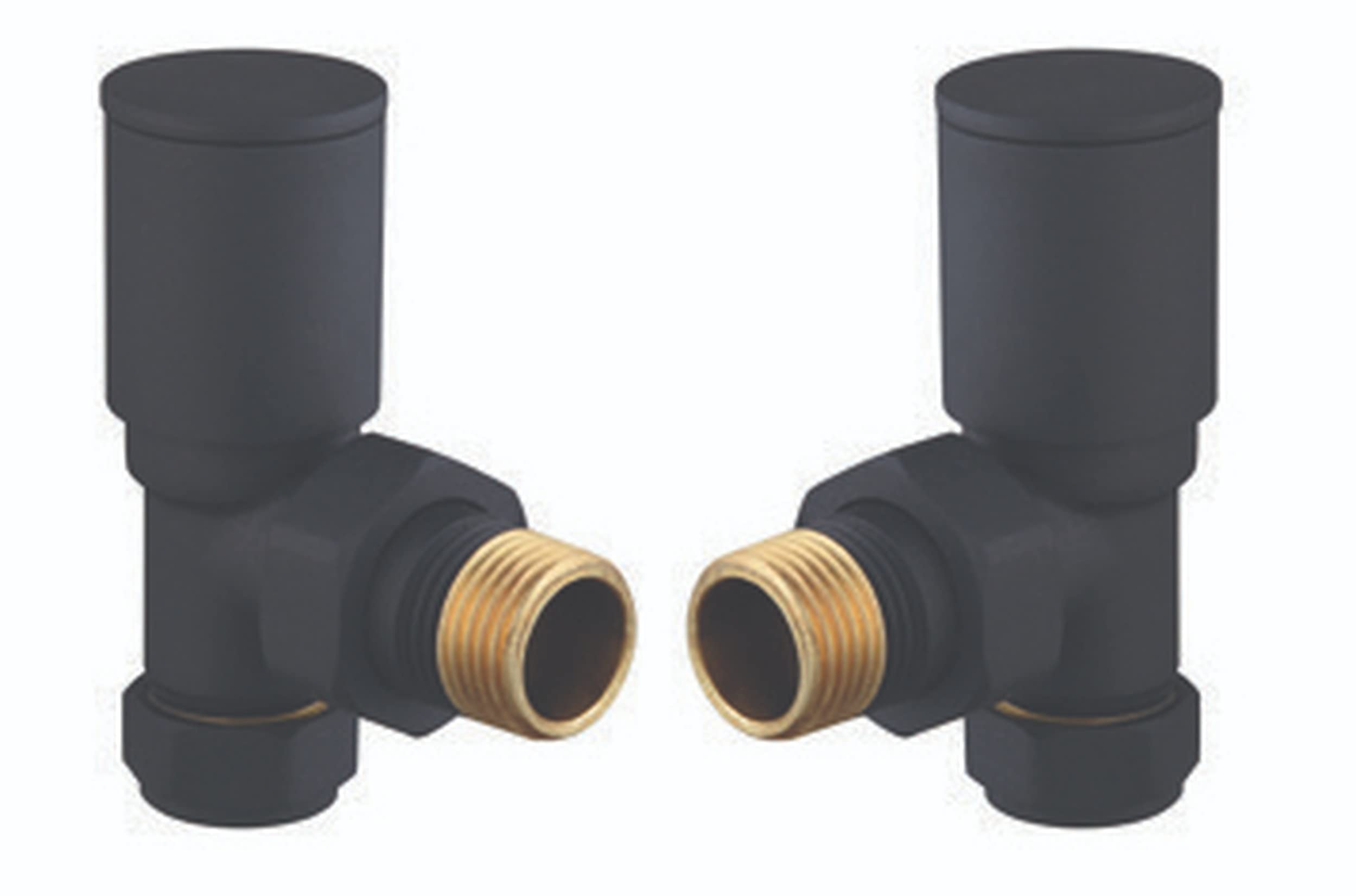 Radiateur avec porte-serviettes rond Keenware KRA-198 noir et valves