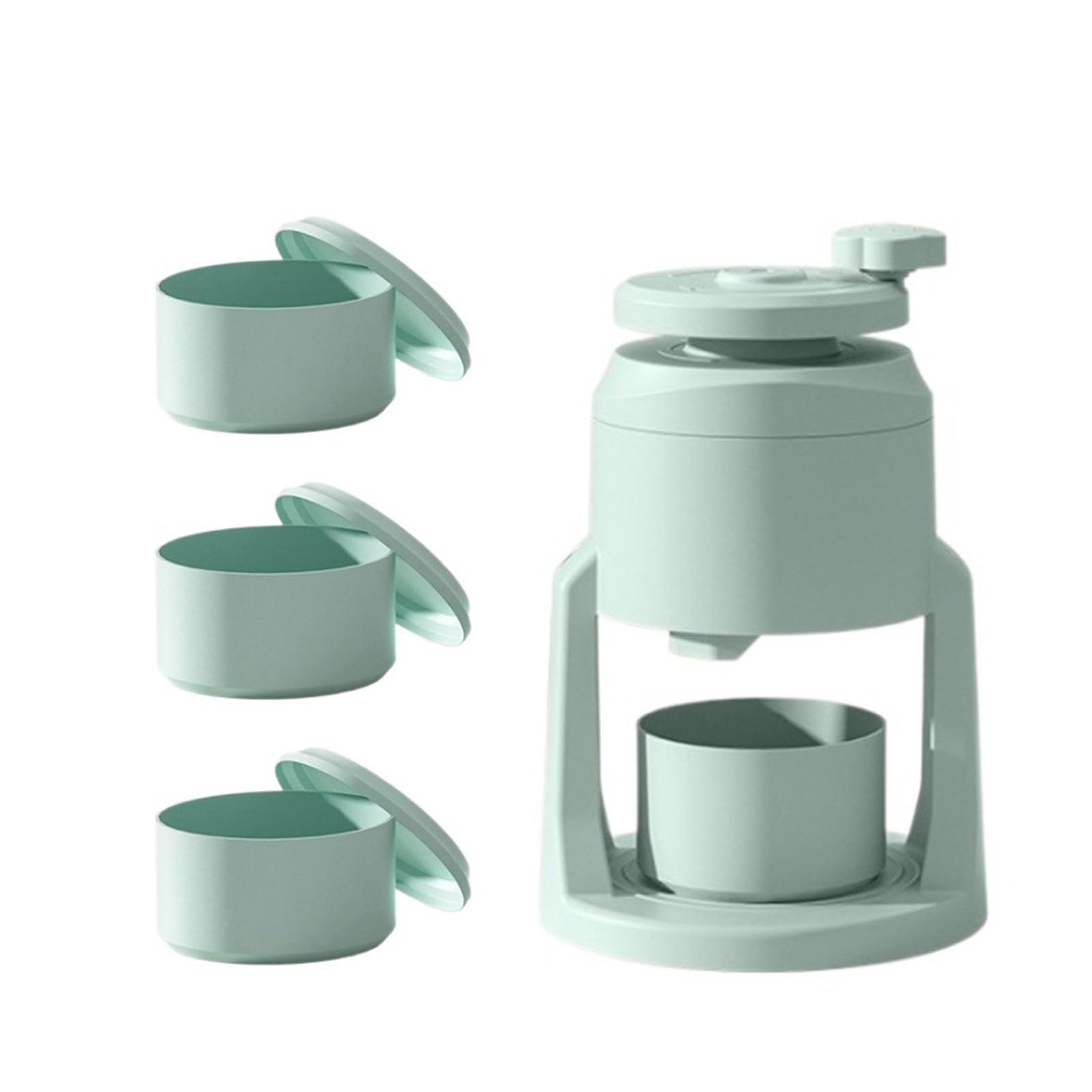 Ekoama Manual Ice Shaver Device For Homemade Chilled Treats And Slushies With Comfortable Handle And Removable Ice Container