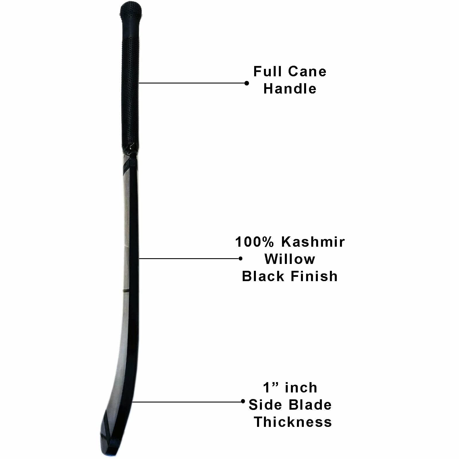 Cricket Bat 5 Star Tennis Tape Soft Ball Full Size Kashmir Willow Handmade Full Black New Srilankan Style Adult
