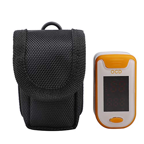 POTRUWE Estojo de transporte para oxímetro de pulso de dedo, estojo de oxímetro de pulso de 8,5 * 6,5 * 4 cm, bolsa de transporte para sensor de oxigénio portátil, bolsa (preto)