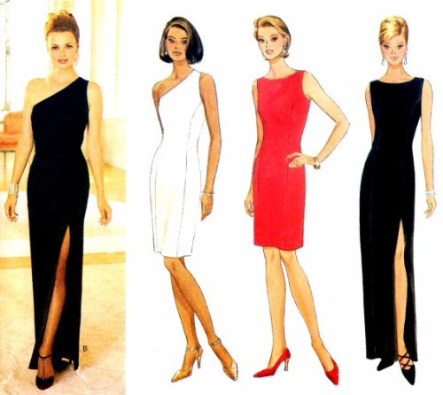 Amazon.com: Day or Evening Cocktail Long Slit Dress 1990s Butterick 4300 Sewing  Pattern Size 14 - 16 - 18 : Arts, Crafts & Sewing