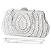 Selighting Pearl Cutch Purses for Women Evening Bags Formal Beaded Wedding Bridal Handbag Ladies Prom Cocktail Party Purse White