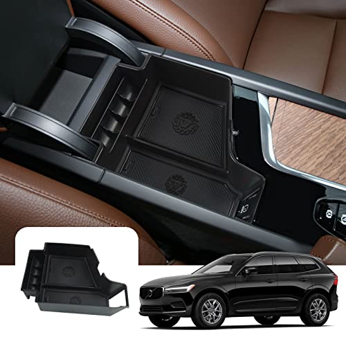 2017-2022 Volvo XC90 Center Console Organizer Storage Tray | Black | Plastic | 3 Months Manufacturer Warranty | Front 2023 Accessories | Durable - View #2