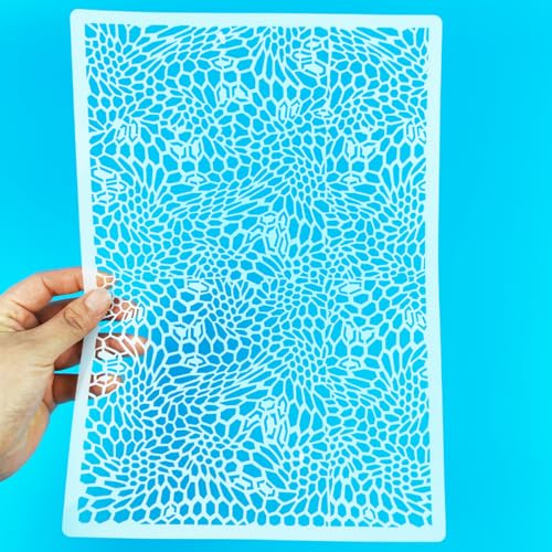 12 Pcs Camo Print Stencils, Large Camouflage Stencils for Spray Paint Reusable Digital Camo Pattern Stencils for Painting on Wood Boat Canvas Paper Crafts 8.3"x11.7"