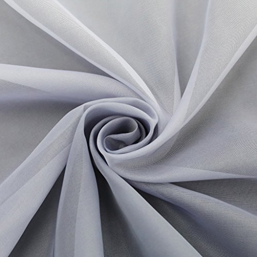 HongYa set di 2 tendine trasparenti con passaggi