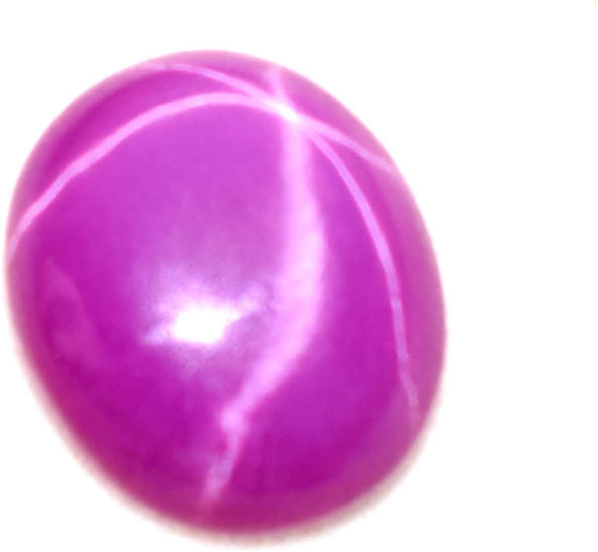 GEMHUB Lot of 20 Loose Pink Star Ruby Gemstones 50 Ct Round Cabochon 6-Ray Natural Certified Gemstones for Jewelry Making