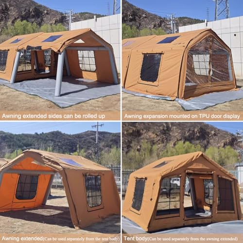 Carpa inflable de lona de algodón para 5-6 personas miniatura 4