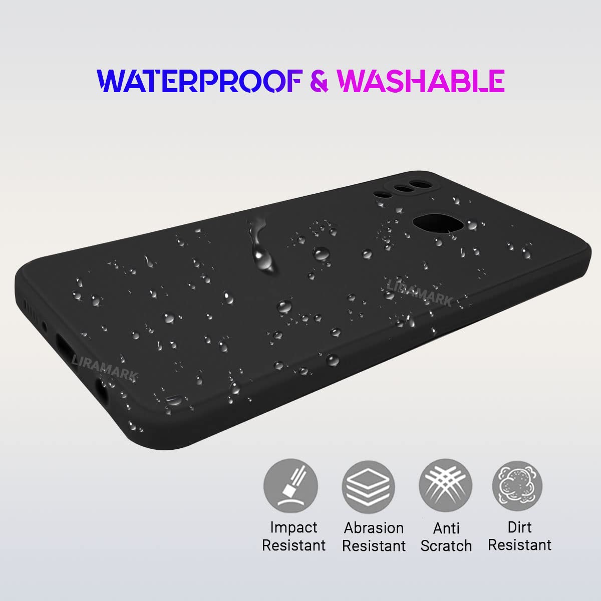 LIRAMARK Silicone Soft Back Cover Case for Samsung Galaxy A20 / A30 / M10s (Black) — Amazon image 6