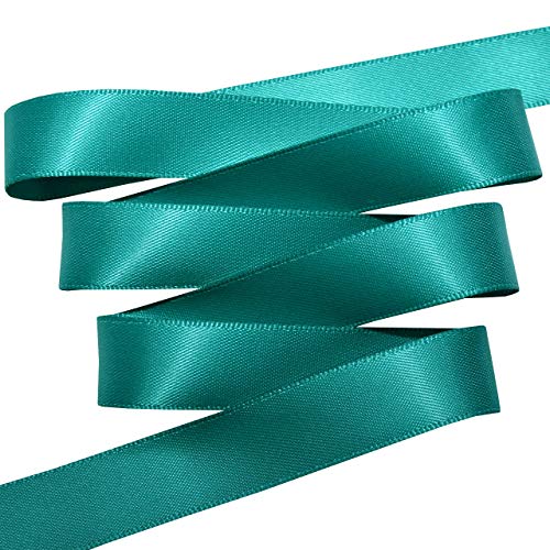 Image of Morex Ribbon Double Face Satin Ribbon, 3 /8 inchx 50 Yd, Jade