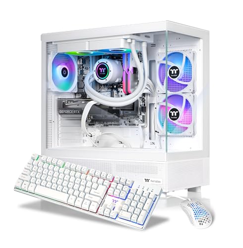 Thermaltake LCGS View 7860TS-270 ゲーミングデスクトップ (AMD Ryzen 7 7800X3D、ToughRam 32GB DDR5 6000MT/s RGBメモリ、NVIDIA GeForce RTX 5060 Ti