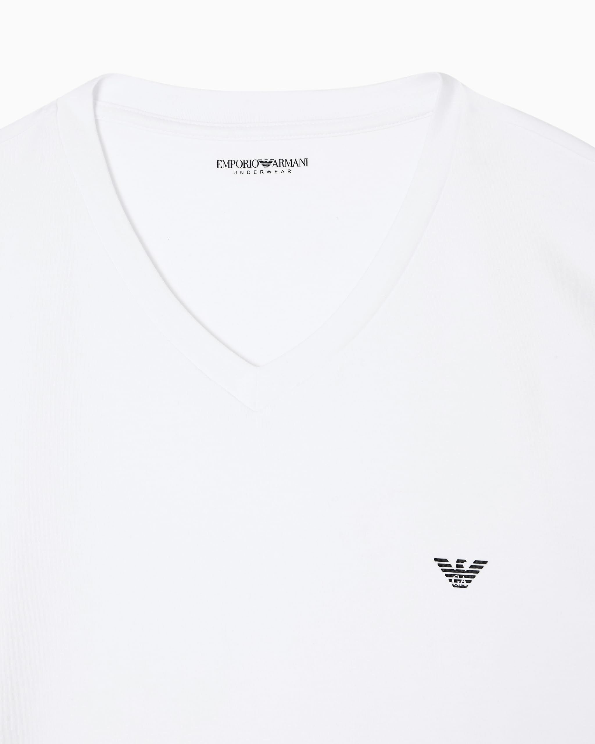 Emporio Armani Essential Cotton T-Shirt Camiseta con Cuello en V Hombre (Pack de 1)