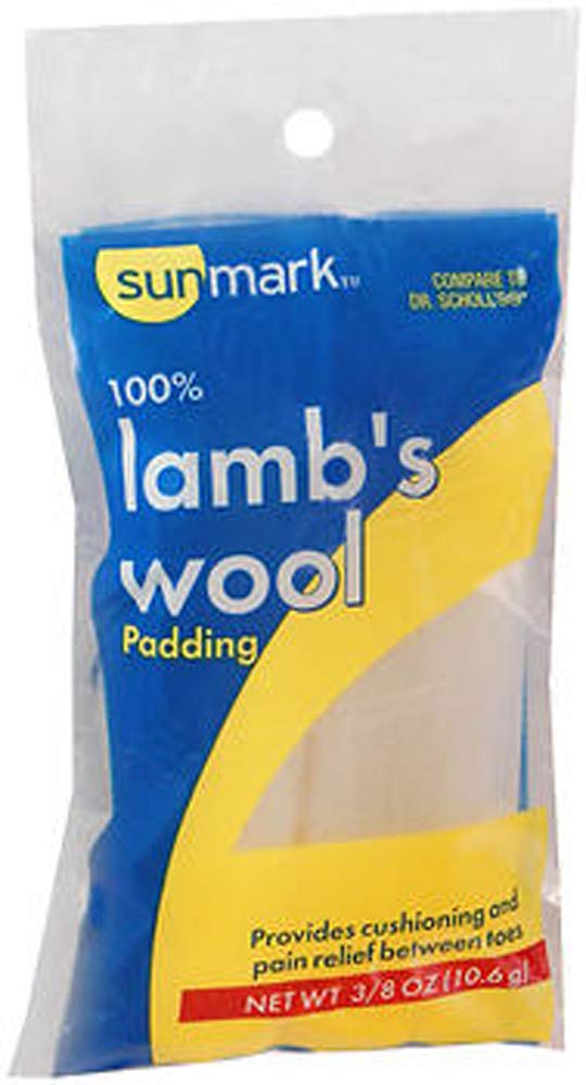 Sunmark100% Lamb's Wool Padding - 0.37 oz, Pack of 2