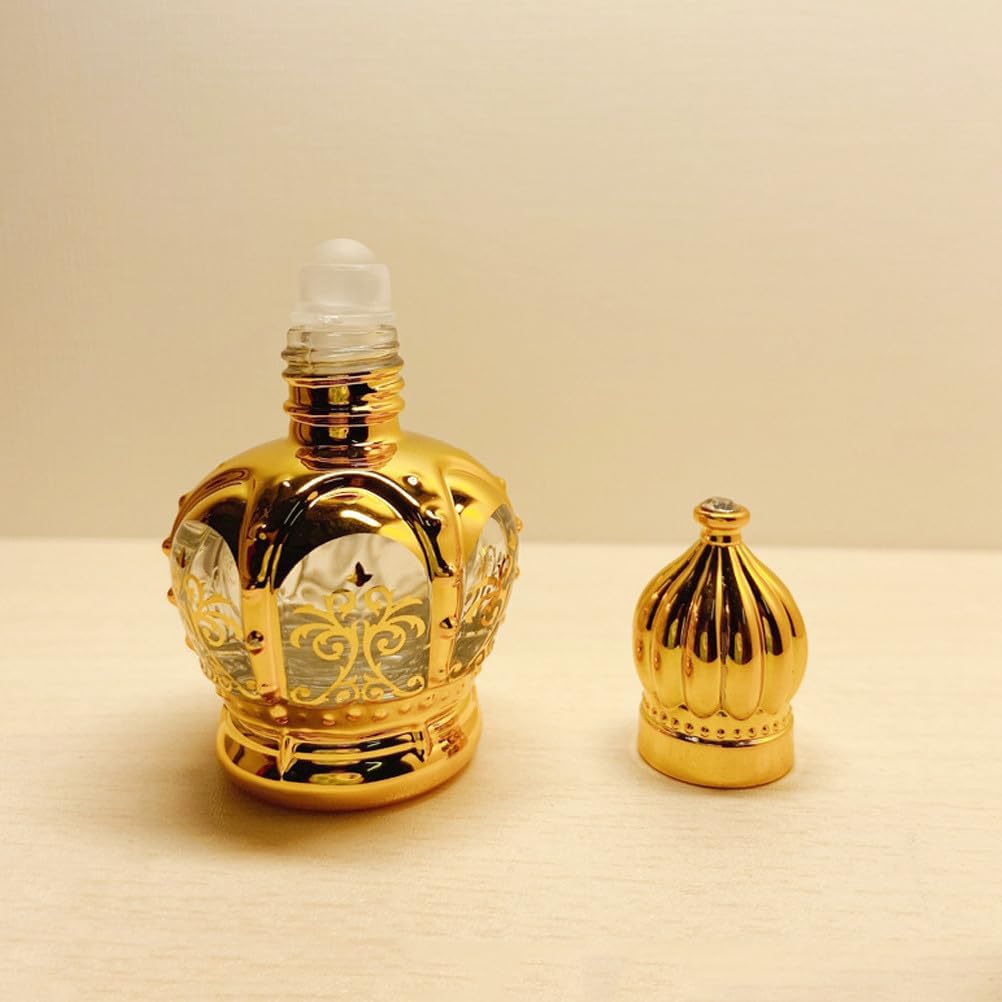 LALAFINA 6pcs Essential Oil Roller Bottles: Empty Arabic Perfume Bottles 15ml for Travel Home