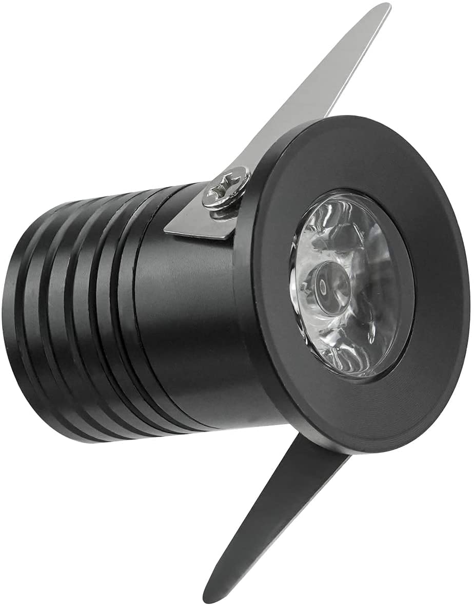 6-Pack Foco empotrado, 3W pequeño Foco empotrable LED Foco de techo Foco de techo, LED Focos empotrables Pequeño Downlight Habitación/Armario 1