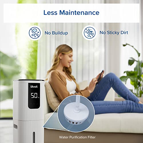 Levoit Oasismist 1000S 10L Smart Humidifiers For Large Room Bedroom, Last 100 Hours, Cover Up To 600 Sq Ft, Voice And Remote Control, Humidity Setting, Auto Mode, Quiet, Aroma Box, Easy To Use & Clean #TOP4