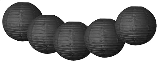 Faroles de papel, faroles de papel negro de LOLASATURDAYS para decoración de fiestas, faroles de papel colgantes para decoraciones de bodas
