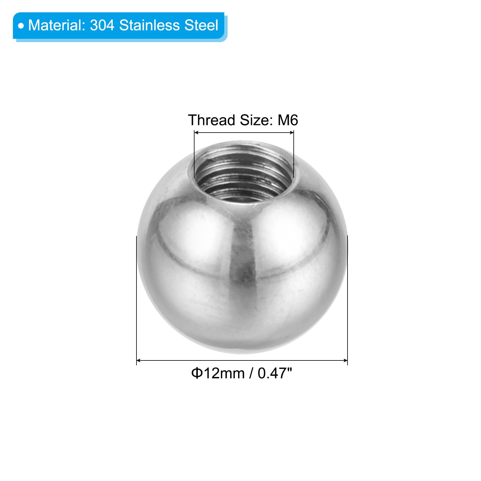 PATIKIL M6x12mm Ball Nuts Knob - Image 2