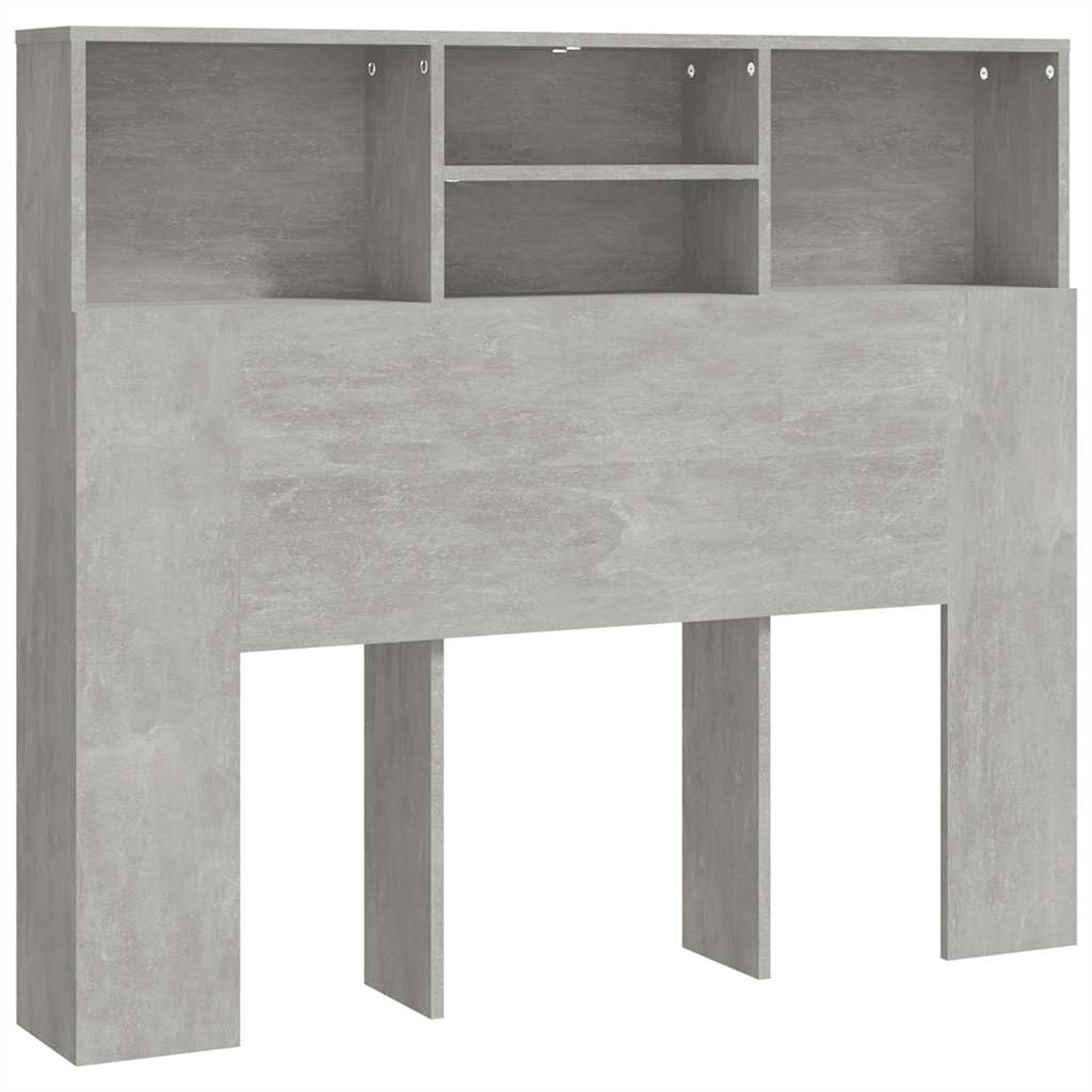 vidaXL Armoire de tête de lit Gris béton 120x19x103,5 cm