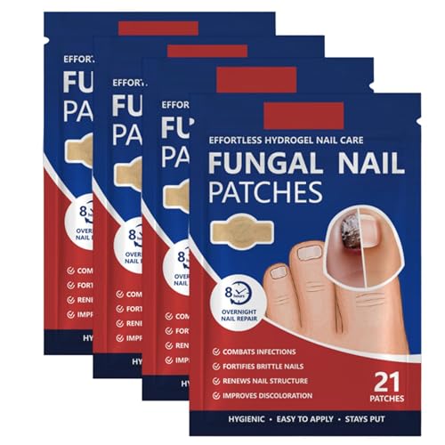 Genérico 21 PCS Reparación de parches que restauran uñas sanas Tratamiento de uñas fúngico suave y efectivo Reparaciones de uñas dañadas y frágiles Vendajes de la uña del pie extra fuerte (4 boxes)