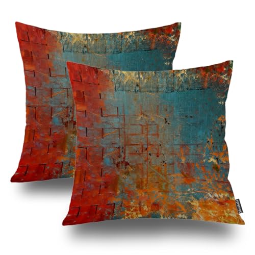 Housse de coussin imperméable verte Shrahala lot de 2 taille 40x40 cm