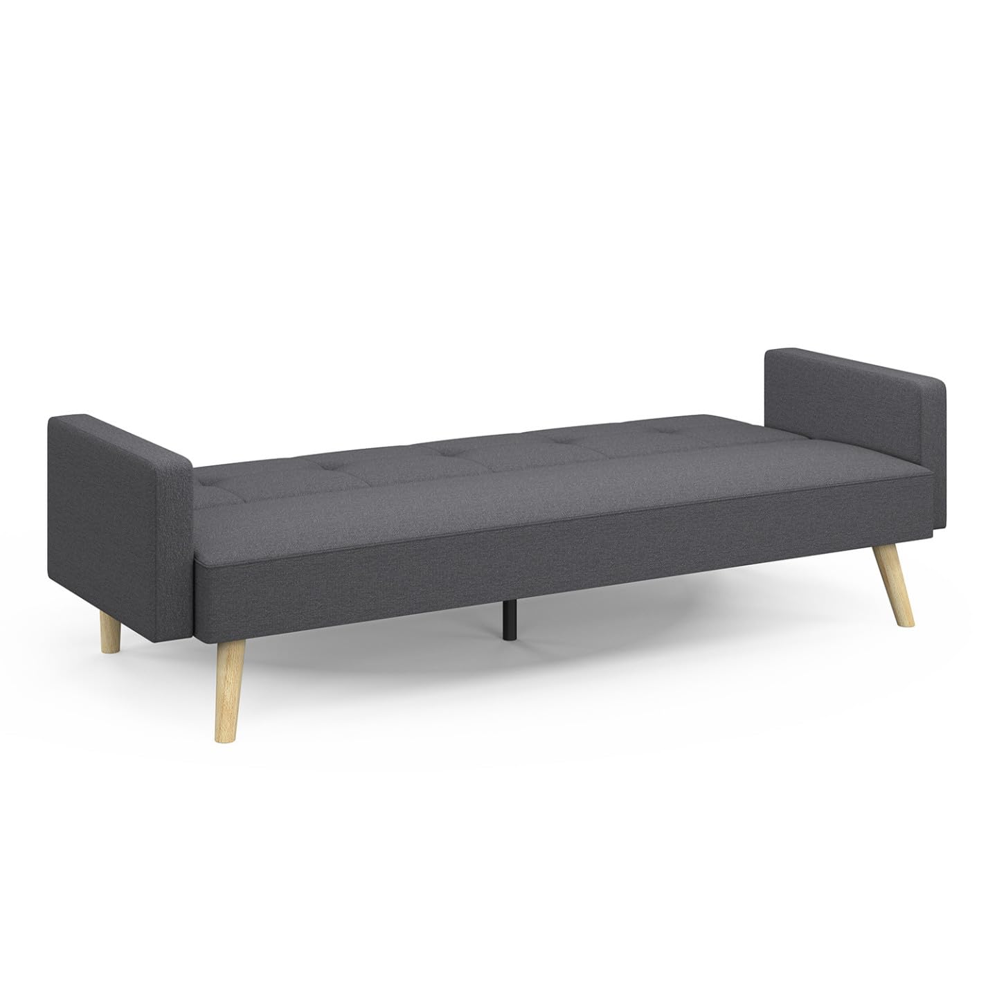 IDMarket - Canapé Droit scandinave 3 Places Convertible Lars Gris