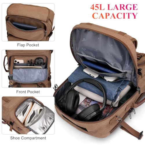Image of WITZMAN Travel Backpack for Men 45L Large Carry-on Airline Approved