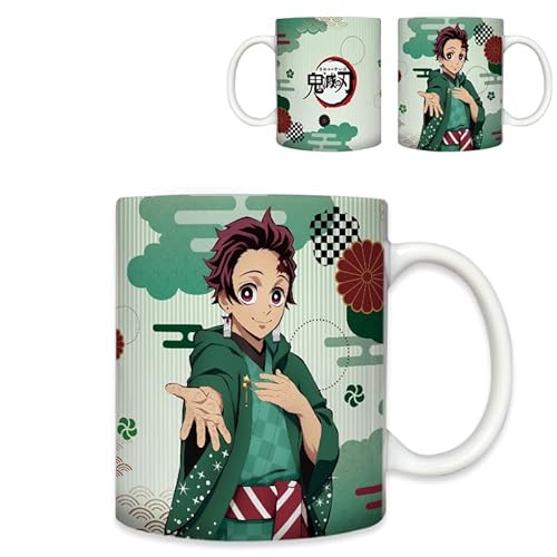 鬼滅の刃 竈門炭治郎 マグカップ コーヒーカップ セラミック キャラクター 330ml ホワイト 持ち手付き おしゃれ 可愛い オフィス用 結婚祝い 贈り物