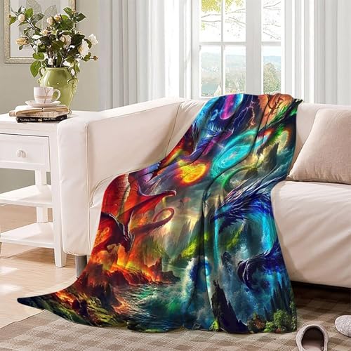 Couverture lit ptérosaure microfibre moelleuse et chaude 150x200cm