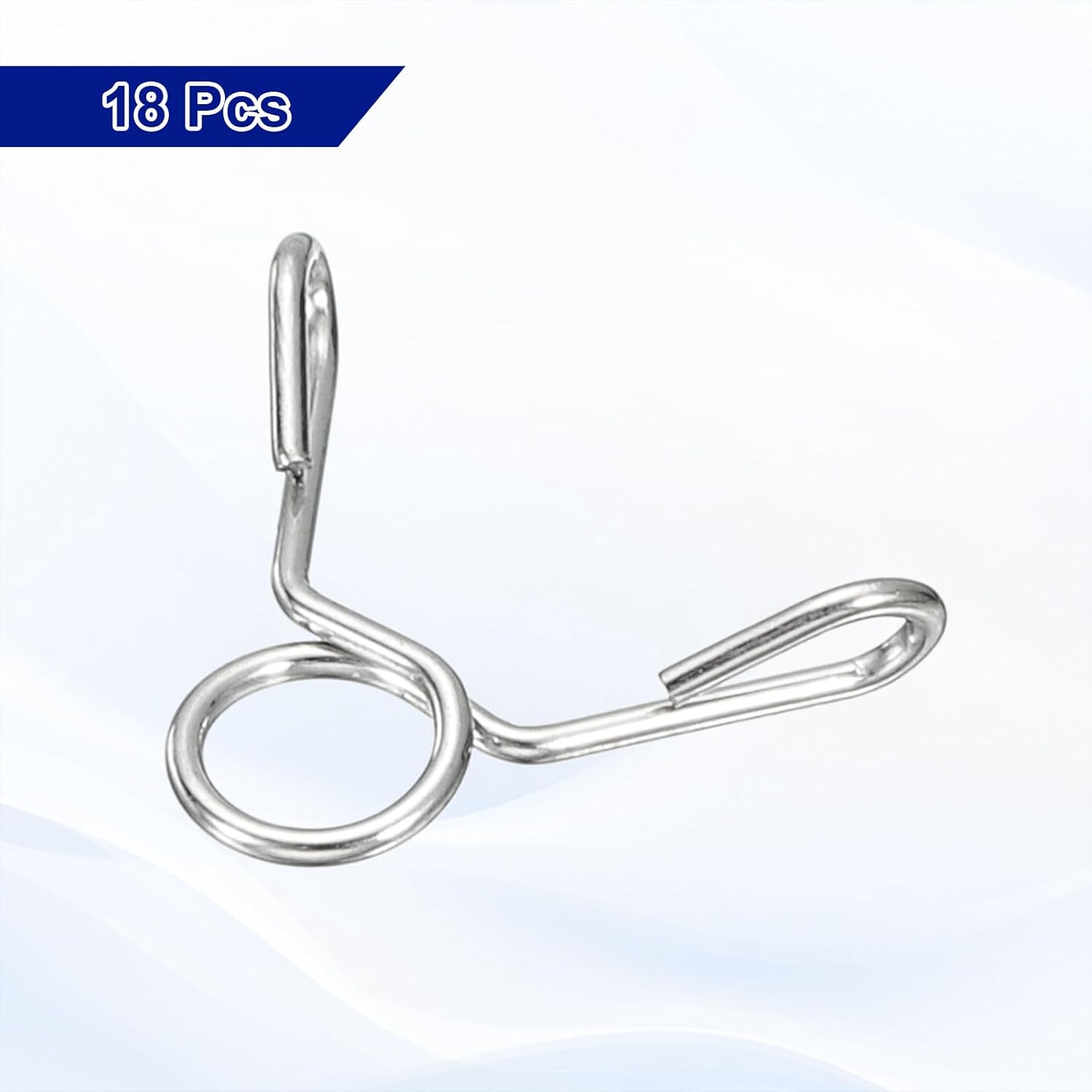 uxcell Fuel Line Hose Clips, 18Pcs 4.5mm ID 5.6mm Max. ID 304 Stainless Steel Water Pipe Air Tubing Spring Hose Clamps for Motorcycle Scooter ATV, Silver