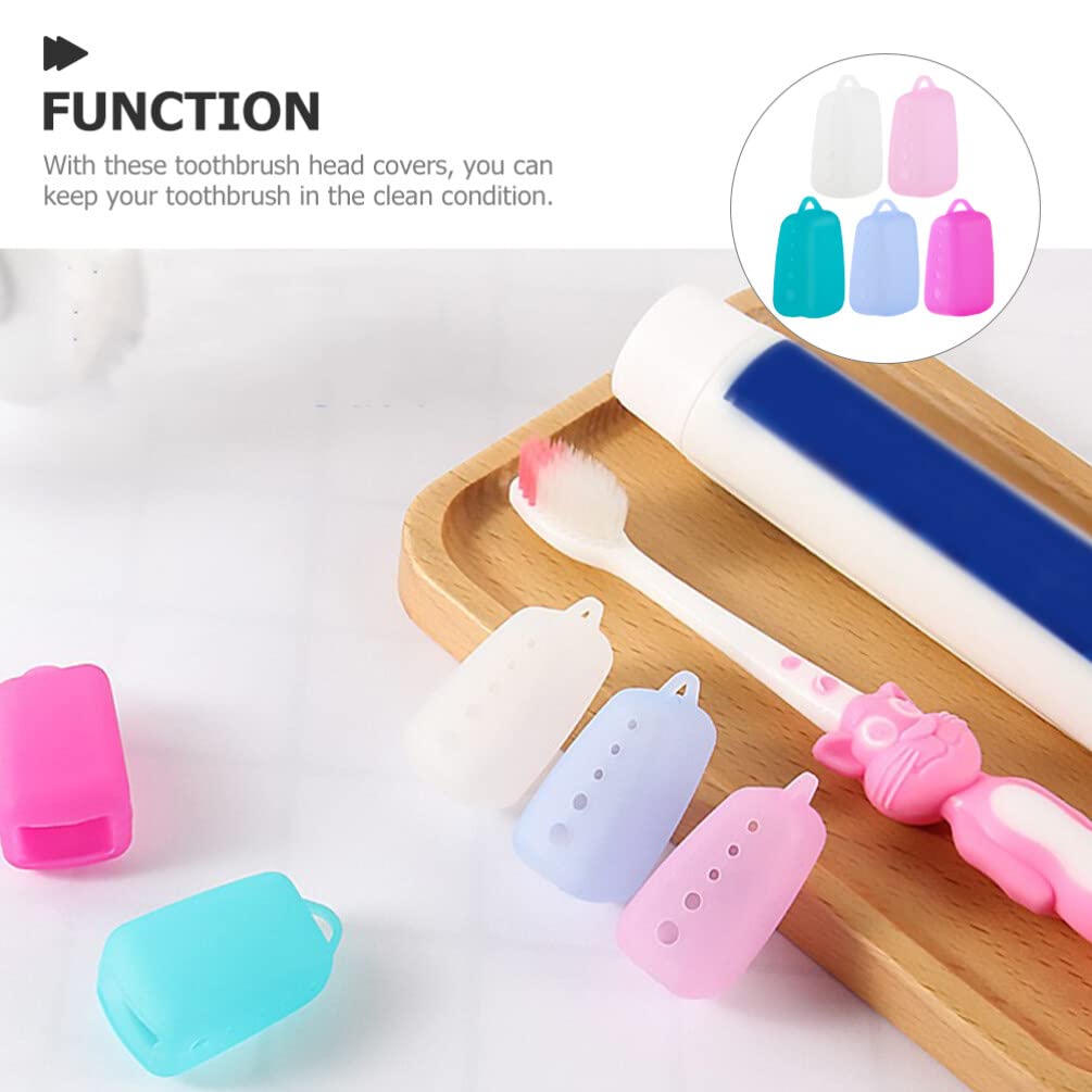 Yardwe 25 Pz Copertura Protettiva Antipolvere Per La Testina Dello Spazzolino Da Denti Portatile Tappo Per Spazzolino Da Viaggio Elettrico Gel Di Silice Copertura Antipolvere Viaggiare