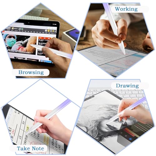 Image of Stylus Pen for Android Tablet,Tablet Pencil for iOS /Android,Stylus Pen for iPhone /Samsung /XiaoMi /Huawei /Vivo /Lenovo and Other Android Smartphones and Tablets-Gradient Purple