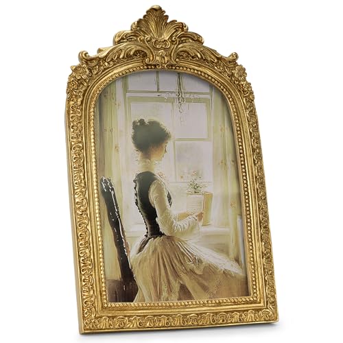 GeekLeaf Vintage Picture Frame, Gold Vintage...
