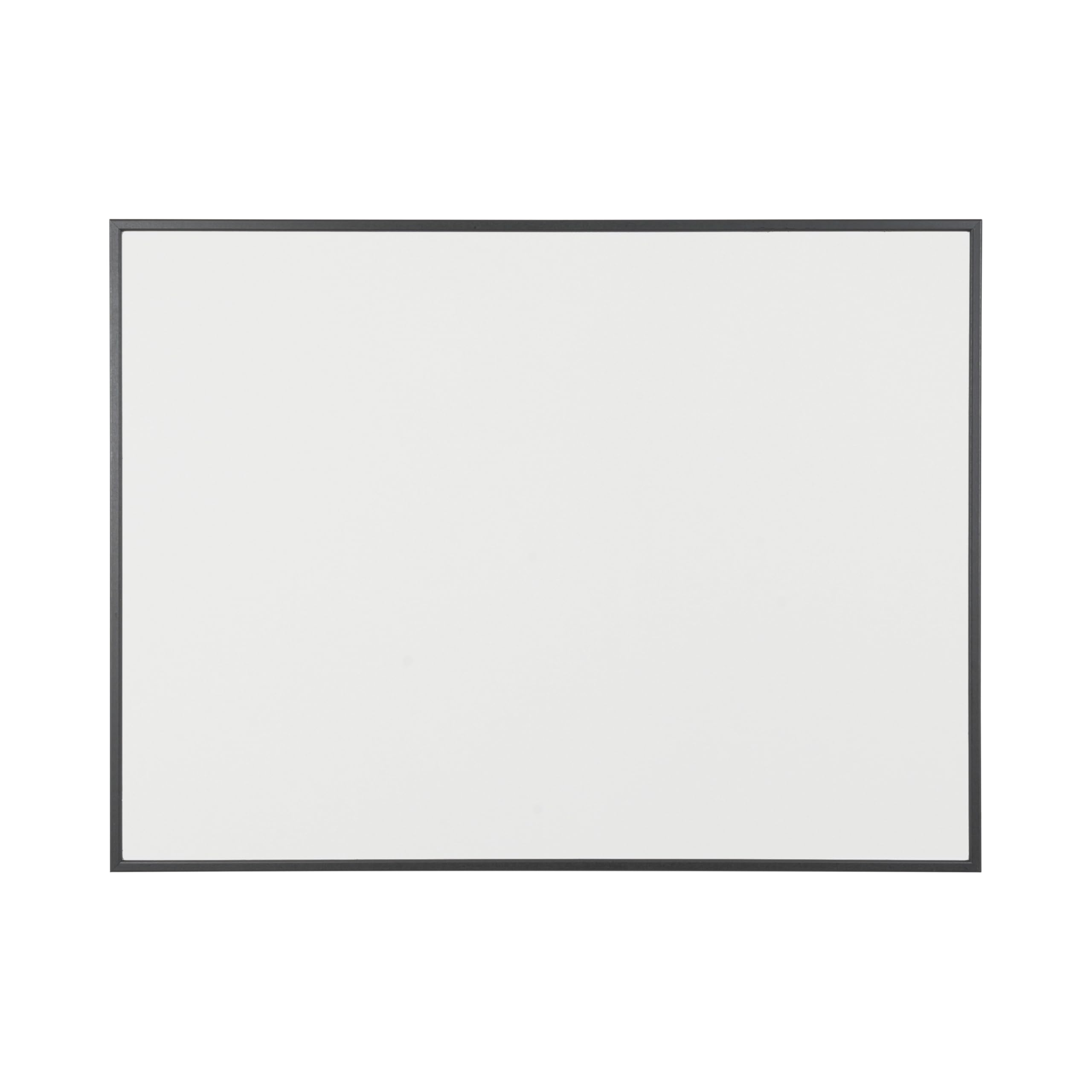 Bi-Office Non-Magnetic Whiteboard, 120 x 90 cm, Dry-Wipe Surface, Black MDF Frame