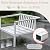 Aluminum Patio Sectional Furniture Set,4 piece Patio Conversation Sets Outdoor Patio Furniture Set Sofa with Coffee Table & Washable Cushions White