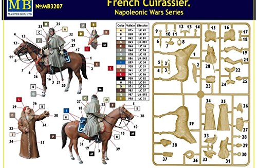 Masterbox French Cuirassier Napoleonic Wars 1/32 miniatura 2