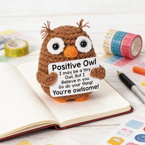 Image of Crochet Toys, Crochet Owl Plush Doll, Handmade Soft Toy for Home Decor, Office Desk Companion, Gift for Friends, Family, Lovers, Handmade Mini Cute Items