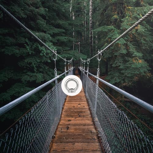 Ringmutter, Augenmutter, Ringmutter Edelstahl, Edelstahl Augenmuttern, für Seilmontage, Hebezubehör, Oberflächenpolieren, Silber, 10 Stück (M8)