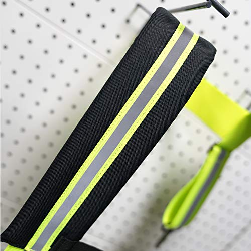 Image of MELOTOUGH Tool Belt Suspenders Construction Work Suspender with Reflective Strip Hi Vis Safety Work Padder Shoulder Suspender (Hi Vis Lime)