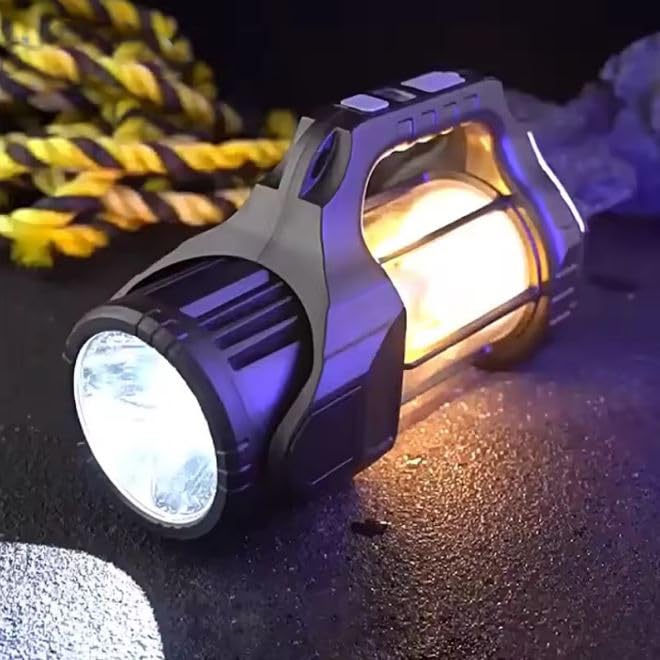 Image of Glaceon Spotlight,Rechargeable 1000LM 21700mAh High-Powered Spotlight Flashlight Searchlight Camping, Lights Modes LED Handheld Flashlight Waterproof (GC-06)