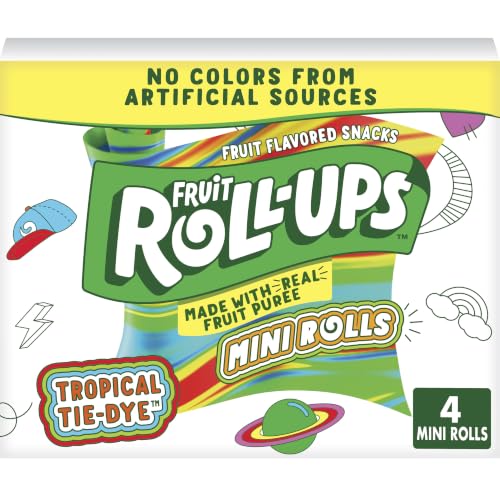 Fruit Roll-Ups Mini Rolls Tropical Tie-Die...