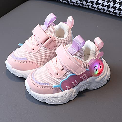 Children Shoes Light Shoes Small White Shoes Non Slip Soft Bottom Toddler Shoes Kids Tennis Shoes Breathable Running Shoes (Pink, 2.5-3 Years Toddler)2