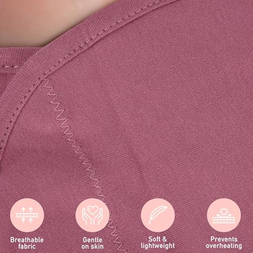 Image of GLLQUEN BABY Swaddles for Newborns 3-6 Months, Adjustable & Easy Fastener | 3-Pack, Baby Girl Swaddles Organic Cotton Womb-Like Nursery Swaddling Blanket reduces startle reflex, Soft & Skin-Friendly
