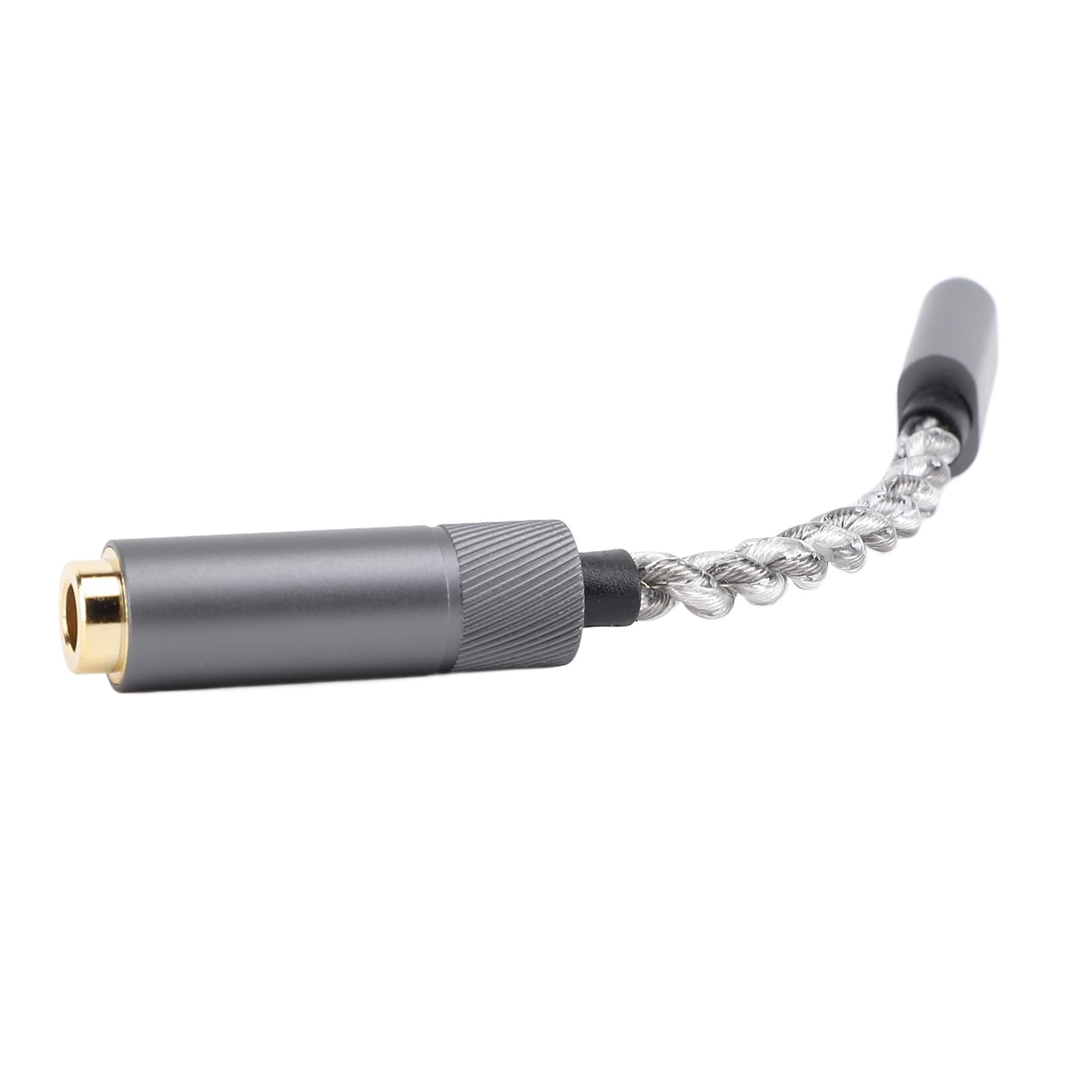 Jiawu Adattatore Jack per Cuffie da Tipo C a 4,4 Mm, Chip CX31993 384 KHz/32 Bit, Cavo a 392 Fili Argento Cooperato, Dongle HiFi USB C per //Mac, Impedenza 16-600 Ω,