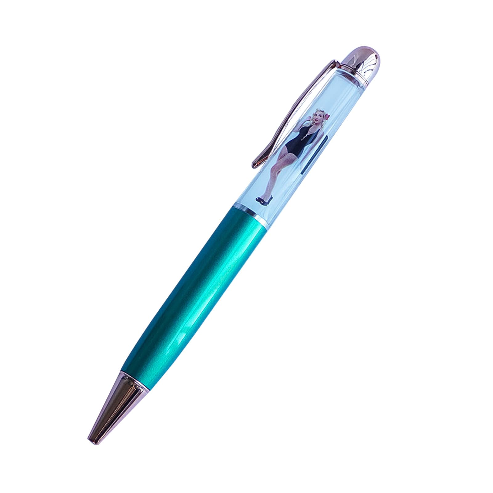 Sikyby Naked Lady Girl Fun Writing Journaling Office Pen Floating Floater Tip And Strip Kawaii Ballpoint Nude Pens For Adult Women Men Nice Gift(Turqoise) — image 1