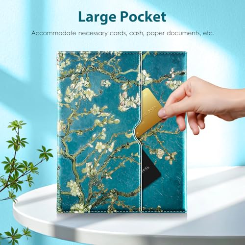 Image of DTTO for iPad 9th /8th /7th Generation 10.2 inch Case 2021 /2020 /2019 with Keyboard, 7 Colors Backlit Wireless Detachable Keyboard Premium Leather Folio Cover with Pencil Holder & Pocket, Blossom